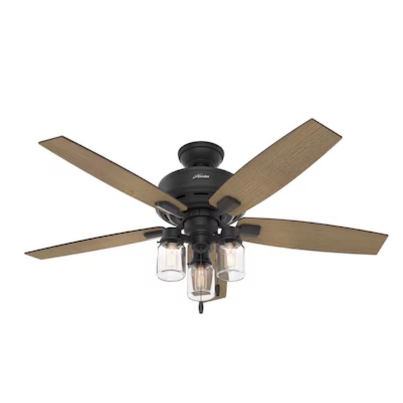 Hunter Lincoln Ceiling Fan LIGHT GLOBES Model #53665- Set of 3 Glass Shades EUC - Picture 8 of 10